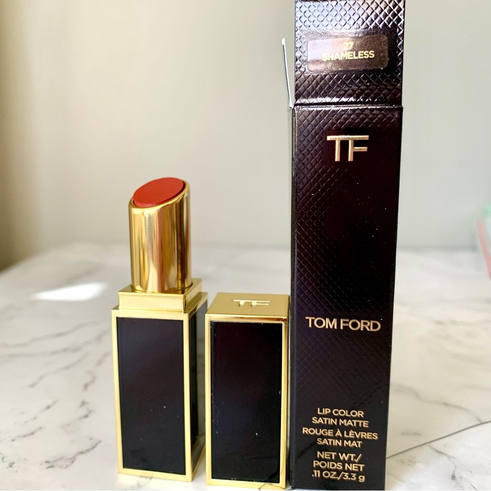 Tom Ford Lip Color Satin Matte Lipstick #27 Shameless Full Size 0.11oz.